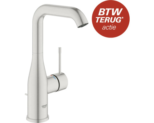 Grohe logo op een keukenkraan met btw-terug actie