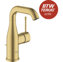 Grohe Logo op een gouden wastafelkraan