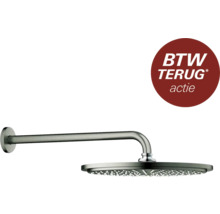 Regendouche met muurarm en vermelding van btw-teruggave actie