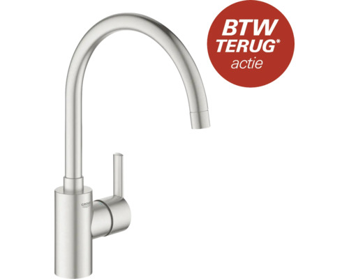 Grohe Logo keukenkraan met actielogo