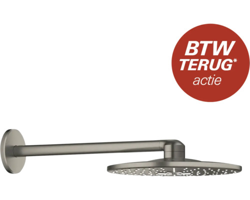 Douchekop met wandarm en BTW-actie
