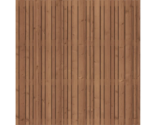 Houten schutting van verticale latten