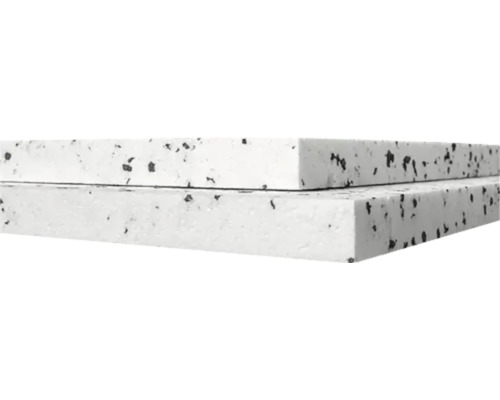 Twee geluidsisolerende platen van gerecycled schuim