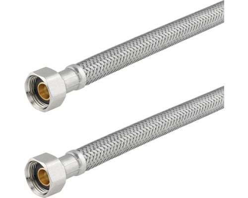 Twee flexibele slangen met verbindingsschroef