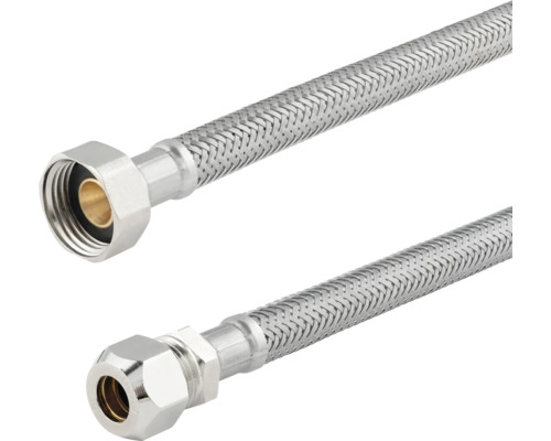 Flexibele gepantserde slang met aansluitingen