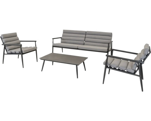 Tuinmeubelset met bank, twee stoelen en tafel