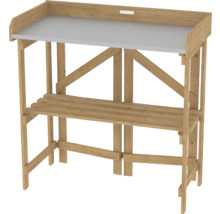 Houten tuintafel met opbergruimte