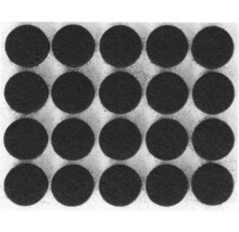 Meerdere zwarte vilt meubelglijders
