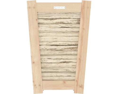 Houten plantenbak met Royal Well Logo