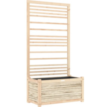 Houten plantenbak met klimrek