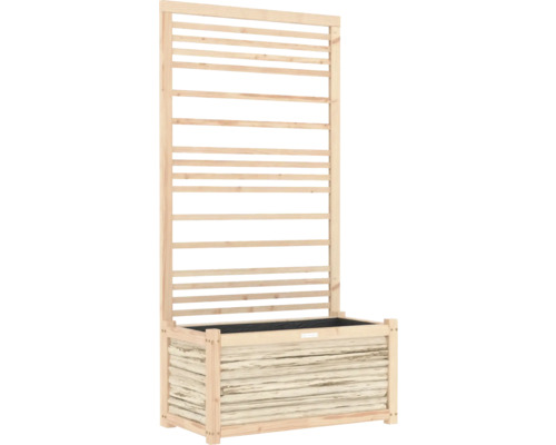 Houten plantenbak met klimrek