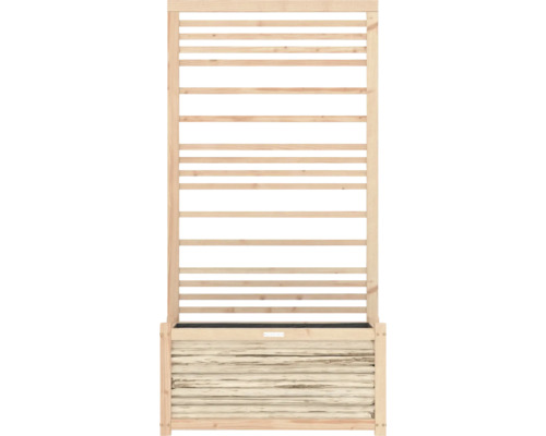 Houten plantenbak met klimrek