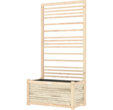 Houten plantenbak met klimrek voor de tuin