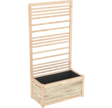 Houten plantenbak met klimrek