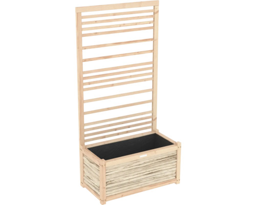 Houten plantenbak met klimrek