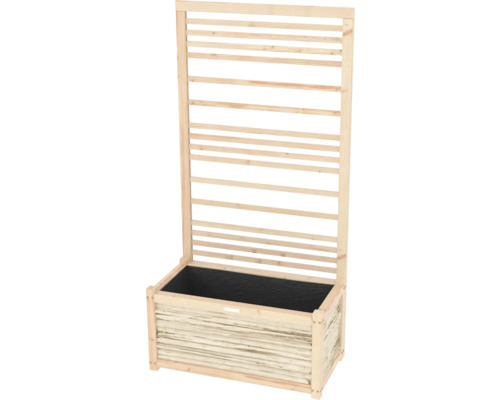 Houten plantenbak met trellis