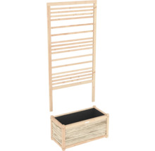 Houten plantenbak met klimrek