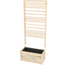 Houten plantenbak met klimrek voor de tuin