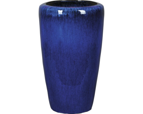 Blauwe bloempot