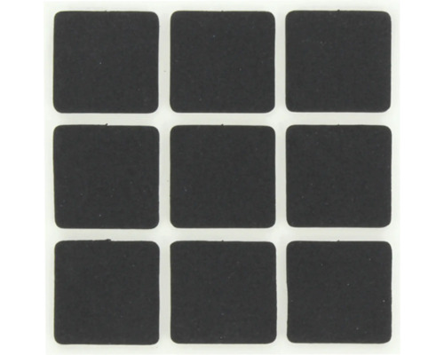 Negen vierkante meubelglijders van vilt