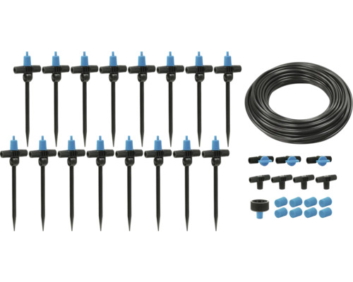 FOR_Q Druppelbewateringsset bloembak Druppelirrigatieset met slang, verdelers en accessoires voor tuinirrigatie