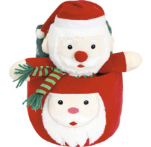 Kerstman knuffel in een tas, kerstdecoratie