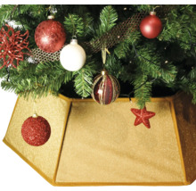 Versierde kerstboom met boomstandaard