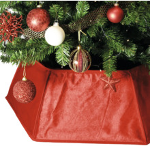 Versierde kerstboom met boomstandaardafdekking