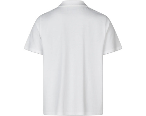 Wit poloshirt van achteren