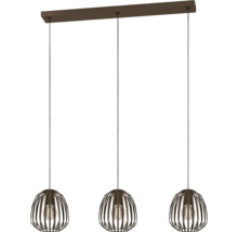 Hanglamp met drie lampenkappen en decoratief design