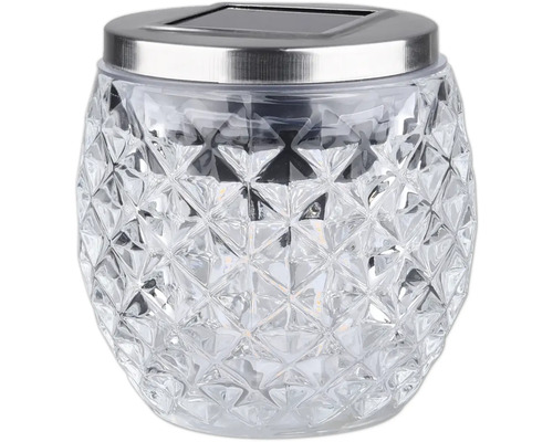 LED Solar tafellampje glas Ø 10 cm Solarlantaarn met structuurglas