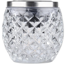 Decoratieve solarlamp met facetglas en metalen rand