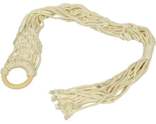 Plantenhanger van touw met houten ring