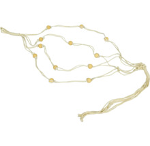 Plantenhanger van katoen met houten kralen