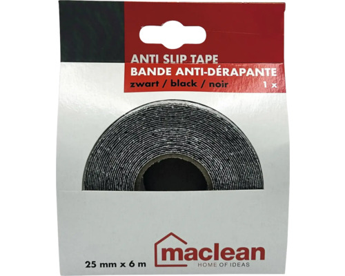 MACLEAN Antislipprofiel zelfklevend voor traptrede, 2,5x600 cm Rol antislipband, 25 millimeter bij 6 meter