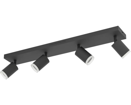 EGLO CROSSLINK.Z LED Opbouwspot Melitello zwart CCT RGBW 4-lichts Plafondlamp met vier spots