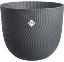 Decoratieve plantenpot met geribbelde structuur en Elho logo