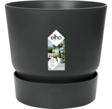Donkergrijze bloempot met irrigatiesysteem van Elho