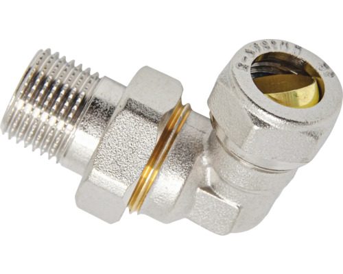 Hoekschroefverbinding met schroefdraad voor sanitaire installaties