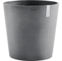 Grijze ronde plantenbak van ECOPOTS met een matte afwerking.