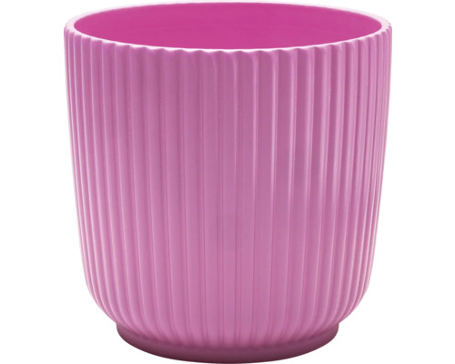LAFIORA Bloempot Alma Keramiek roze Ø 20,5 cm H 20 cm Bloempot met ribbelstructuur