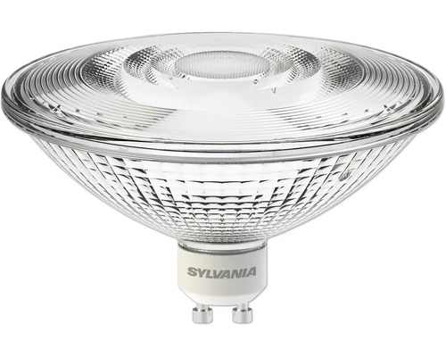 Sylvania LED-reflectorlamp met GU10-fitting, helder glas met facetstructuur.