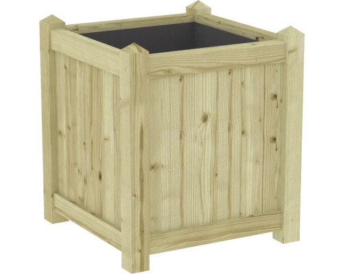 Vierkante plantenbak van hout