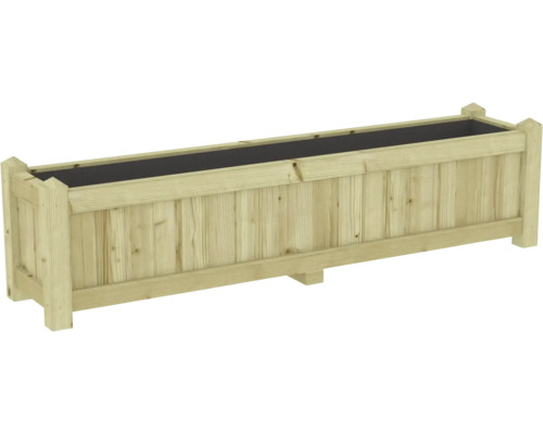 Houten plantenbak voor de tuin