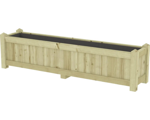 Rechthoekige plantenbak van hout