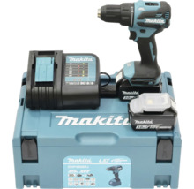 Makita accuboormachineset met oplader, twee accu's en lamp in gereedschapskoffer