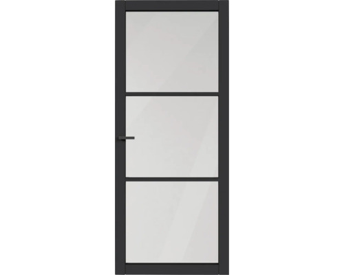 Moderne binnendeur met drie glazen panelen