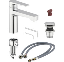 Wastafelkraan met montageaccessoires en aansluitslangen