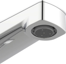 Gedetailleerde close-up van een metalen kraan