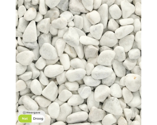 Close-up van witte decoratieve kiezels